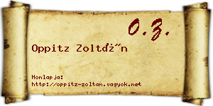 Oppitz Zoltán névjegykártya